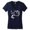 cheshire cat alice in wonderland funny Women's V-Neck T-Shirt
