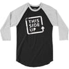 this side up funny drinking 3/4 Sleeve Shirt