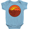 sunset circle Baby Onesie