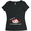 September Peeking Out Baby Girl Women's Triblend Scoop T-shirt