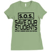 S.O.S. Save Our Students Ladies Fitted T-Shirt