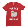 fleece navidad Ladies Fitted T-Shirt