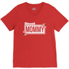 blessed mommy with flower white color V-Neck Tee