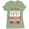 proud dad son Ladies Fitted T-Shirt