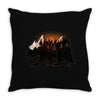 Bear Adventure With Roses Throw Pillow
