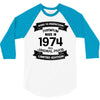 Premium Vintage 1974 3/4 Sleeve Shirt