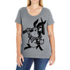 black rabbit Ladies Curvy T-Shirt