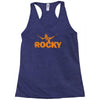 new rocky balboa stallone dark blue logo movie Racerback Tank