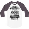 Super Cool Stepdad Of A Freaking Awesome Grandson 3/4 Sleeve Shirt