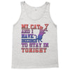 my cat and i stay in tonight Tank Top