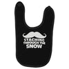 mustaching through snow Baby Bibs