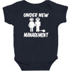 under new management stag night wedding mens Baby Bodysuit