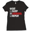 eat sleep liverpool Ladies Fitted T-Shirt
