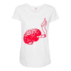 joint smoking brain Maternity Scoop Neck T-shirt