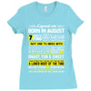 Legends Are Born In August Ladies Fitted T-Shirt