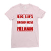 big lips natural hair Ladies Fitted T-Shirt