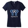 argentina 78 world cup 1978 retro football Women's V-Neck T-Shirt