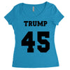 Trump 45 jersey number Women's Triblend Scoop T-shirt