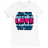 all you need is love is all you need Ladies Fitted T-Shirt