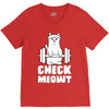 gym cat workout V-Neck Tee