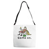baseball game on short Adjustable Strap Totes