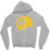 beach silhouette birds sand sunset Zipper Hoodie