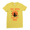 wine witch! Ladies Fitted T-Shirt