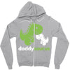 daddysaurus dinosaur dino Zipper Hoodie