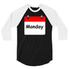 title of day of the week monday day of the week 3/4 Sleeve Shirt