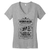 Vintage Aged To Perfection 1971 Women's V-Neck T-Shirt