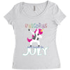 july born unicorns Women's Triblend Scoop T-shirt