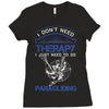 I Don't Need Therapy Just to Go Paragliding Ladies Fitted T-Shirt