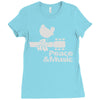peace and music Ladies Fitted T-Shirt