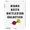 bears beets battlestar galactica iPad 3 and 4 Case