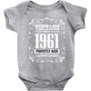 vintage made in 1961 perfectly aged a living legend Baby Bodysuit