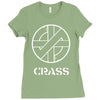 crass anarcho punk rock Ladies Fitted T-Shirt