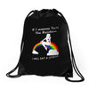 ls mug eat rainbow eat les Drawstring Bags