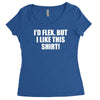 i'd flex but i like this shirt Women's Triblend Scoop T-shirt