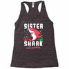 sister shark doo doo doo family matching Racerback Tank