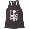 neyma white logo Racerback Tank