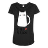 cat love person! Maternity Scoop Neck T-shirt