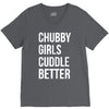 chubby girls cuddle better funny V-Neck Tee