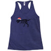 t rex skeleton santa claus Racerback Tank