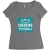 ife is creating Women's Triblend Scoop T-shirt