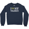 i love my soldier regular camouflage Crewneck Sweatshirt