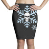 skull snowflakes alternative christmas jumper Pencil Skirts