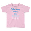 oh i'm sorry was my sass too much Toddler T-shirt