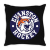 evanston hockey Throw Pillow
