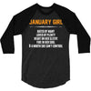January Girl Hated By Many 3/4 Sleeve Shirt