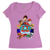paw patrol birthday boy dad Women's Triblend Scoop T-shirt